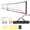 22 Feet Portable Pickleball Net Set with Metal Frame Wheels 4 Paddles and 40 Outdoor Balls